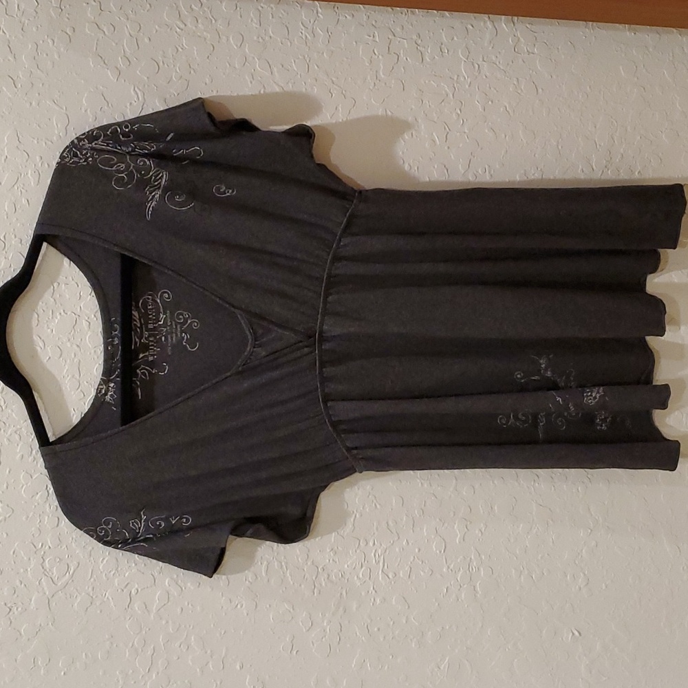 WHBM  Gray Empire waist tunic size medium